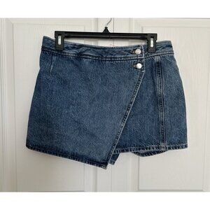 Madewell Denim Micro Mini Skort Blue Northam Wash Size 27 #NU506